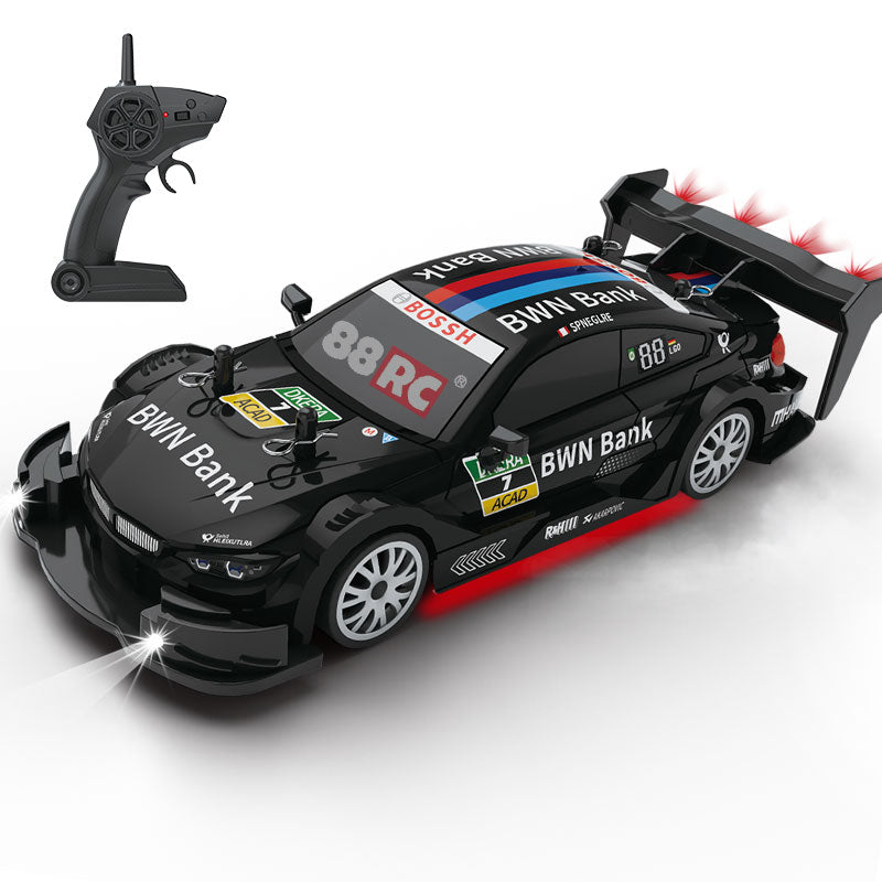 Black BMW M4 DTM 4WD RC Drift Car With Tires & Traffic Cones