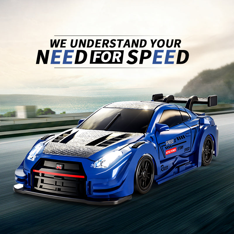 Blue Nissan GT-R (R35) 1:43 Alloy 4WD Metal Drift Car With Accessories