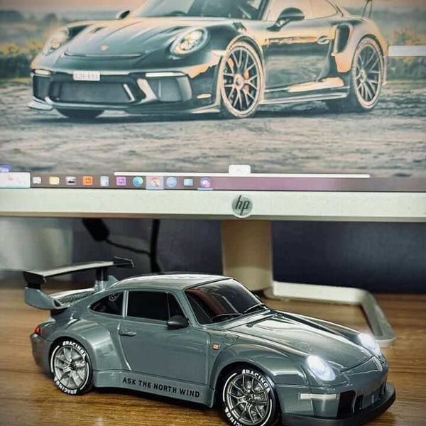 Porsche 993 911 RWB 4WD RC Drift Car With Tires & Traffic Cones