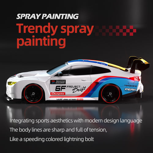 BMW M4 4WD RC Drift Car With Tires & Traffic Cones
