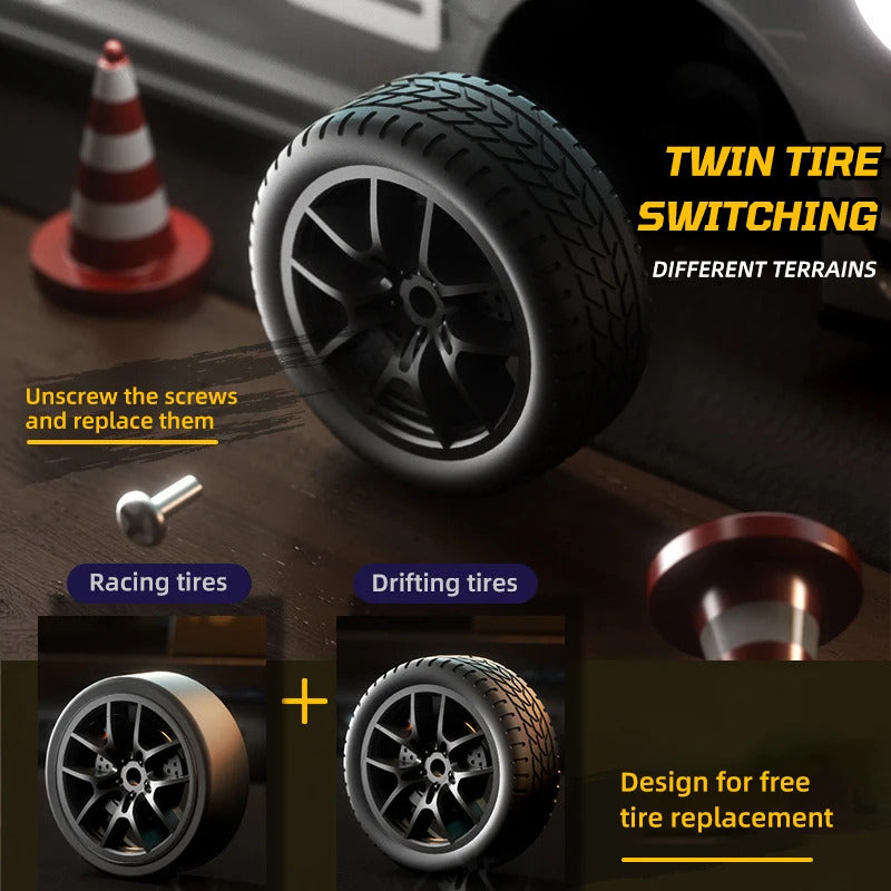 Porsche 911 GT3 RS 4WD RC Drift Car With Tires & Traffic Cones