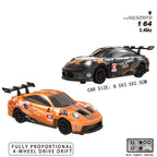 911 GT3 RS 1:64 Alloy 4WD Metal Desktop Drift Car Flat Remote