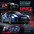 Nissan GTR Subaru Blue 4WD RC Drift Car With Tires & Traffic Cones