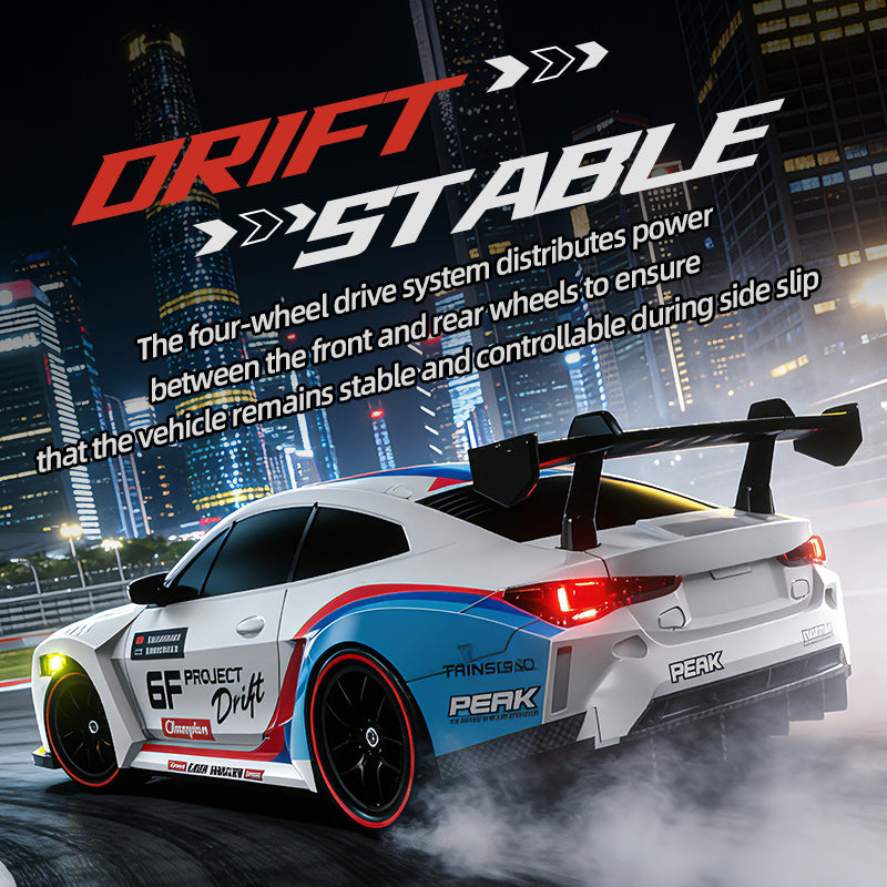 BMW M4 4WD RC Drift Car With Tires & Traffic Cones