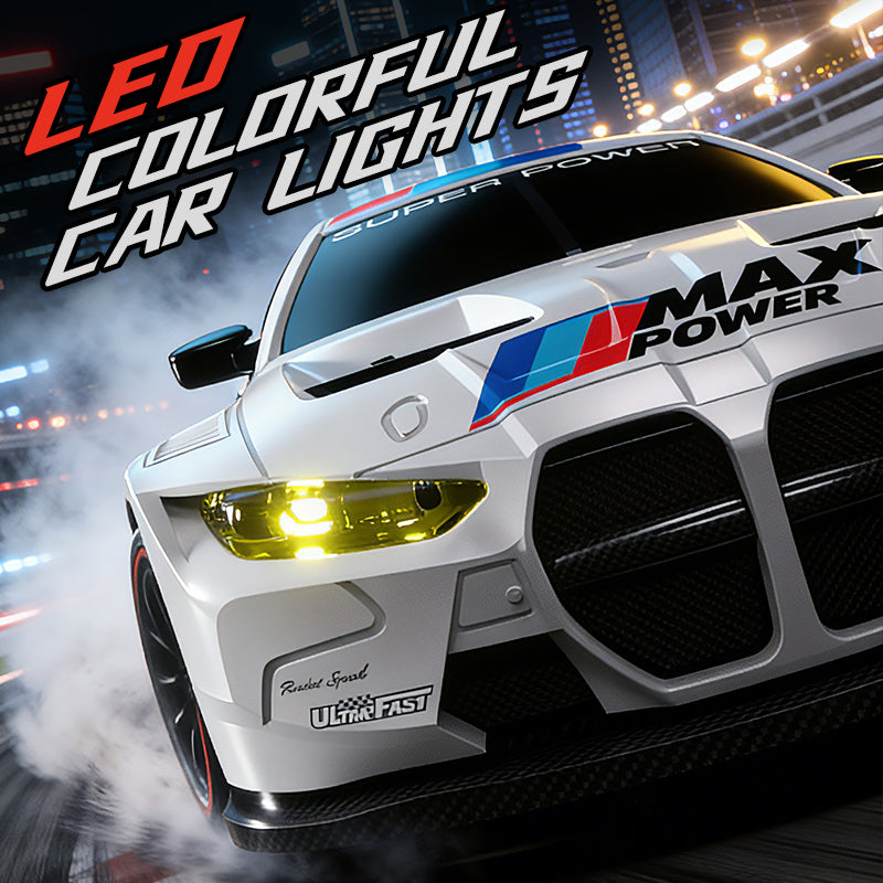 BMW M4 4WD RC Drift Car With Tires & Traffic Cones