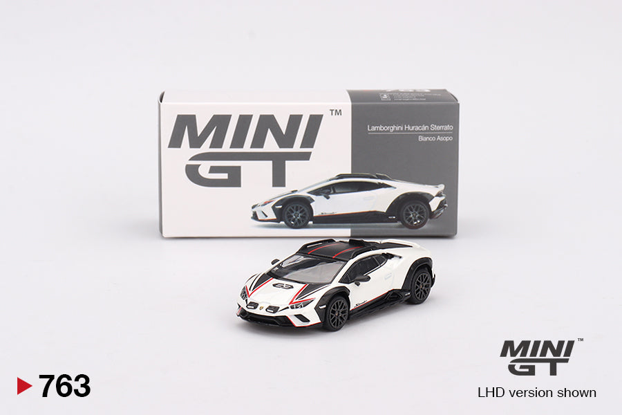 Mini GT 763 Lamborghini Huracán Sterrato Bianco Asopo