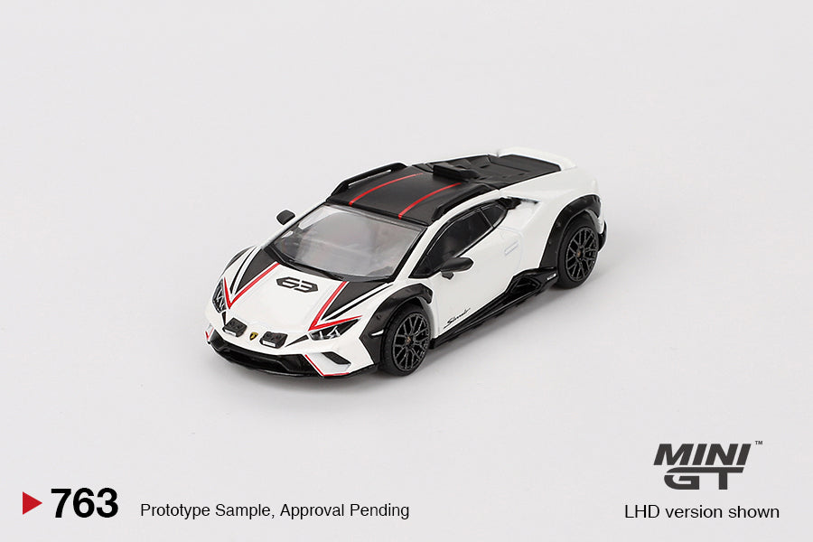Mini GT 763 Lamborghini Huracán Sterrato Bianco Asopo Front
