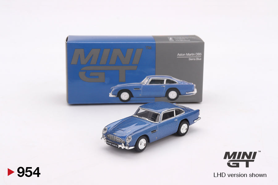 Mini GT #954 1:64 Aston Martin DBS Sierra Blue Diecast Model Car