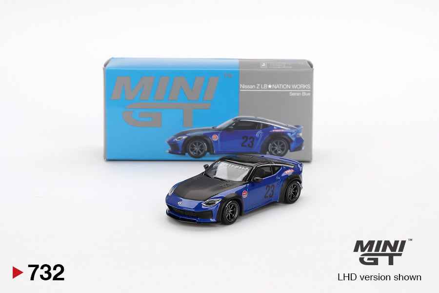 Mini GT 732 Nissan Z LB NATION WORKS Seiran Blue