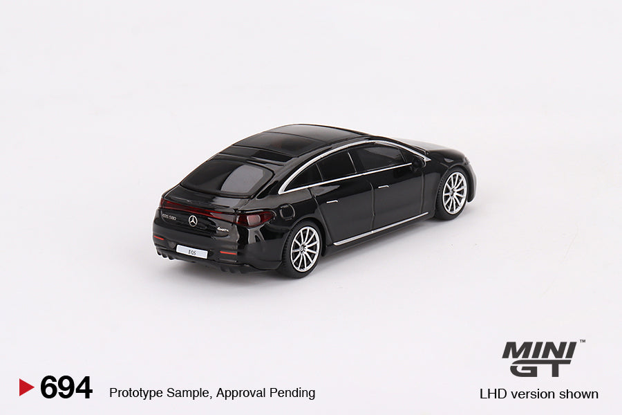 Mini GT #694 1:64 Mercedes-Benz EQS 580 4MATIC Black Diecast Model Car