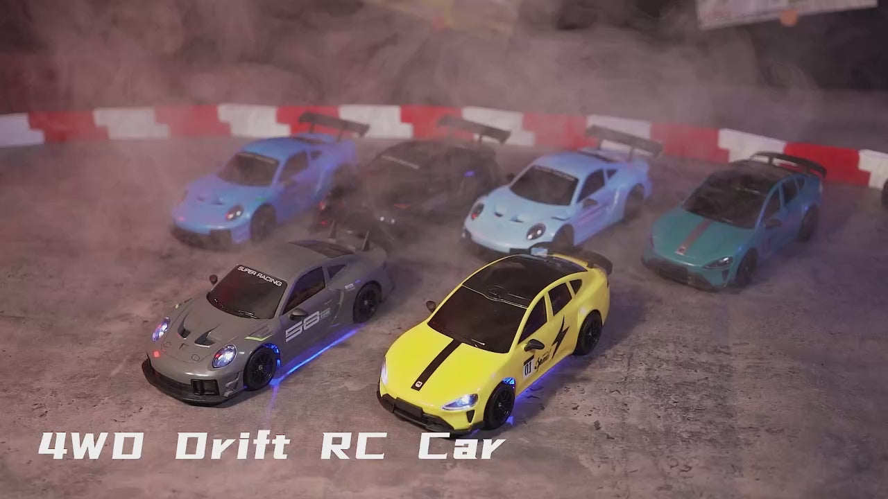 Porsche 911 GT3 RS 4WD RC Drift Car With Tires & Traffic Cones
