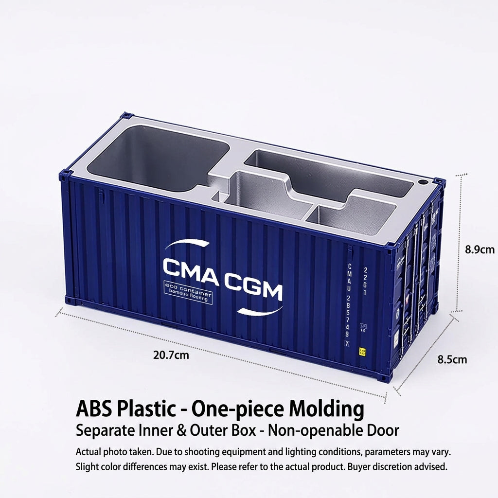 1:30 Scale Cargo Container Pen Holder Storage Box - CMA CGM