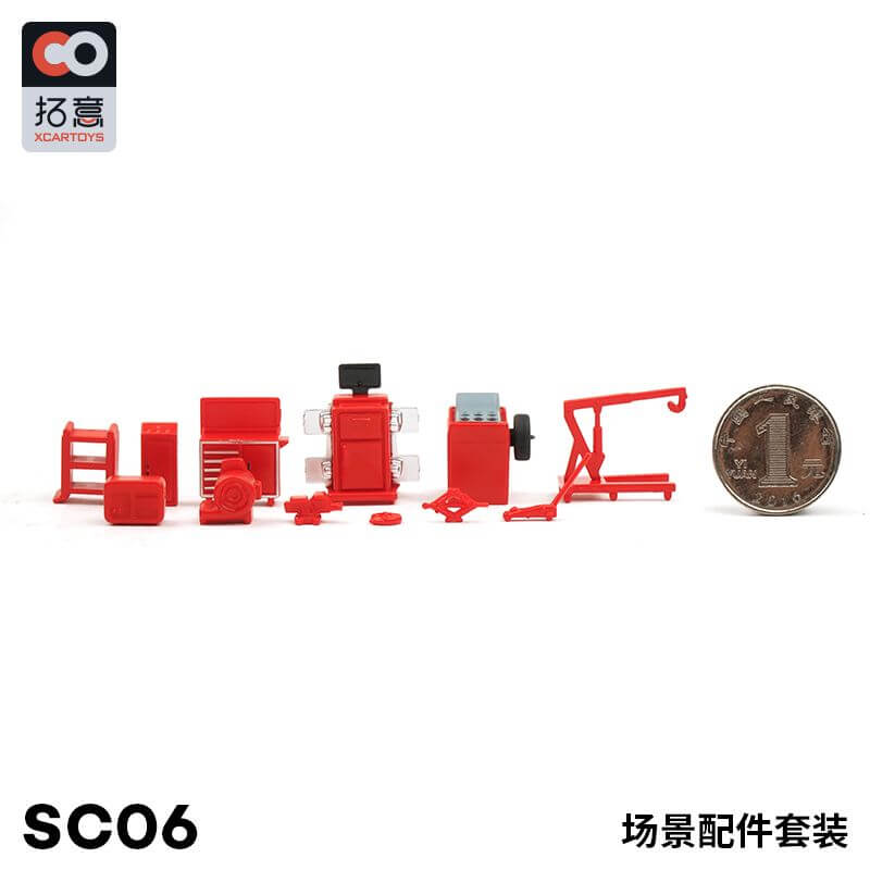 XCARTOYS Scale Garage Equipment size standard
