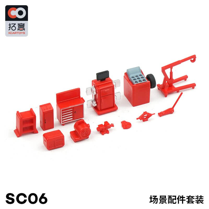 XCARTOYS Scale Garage Equipment