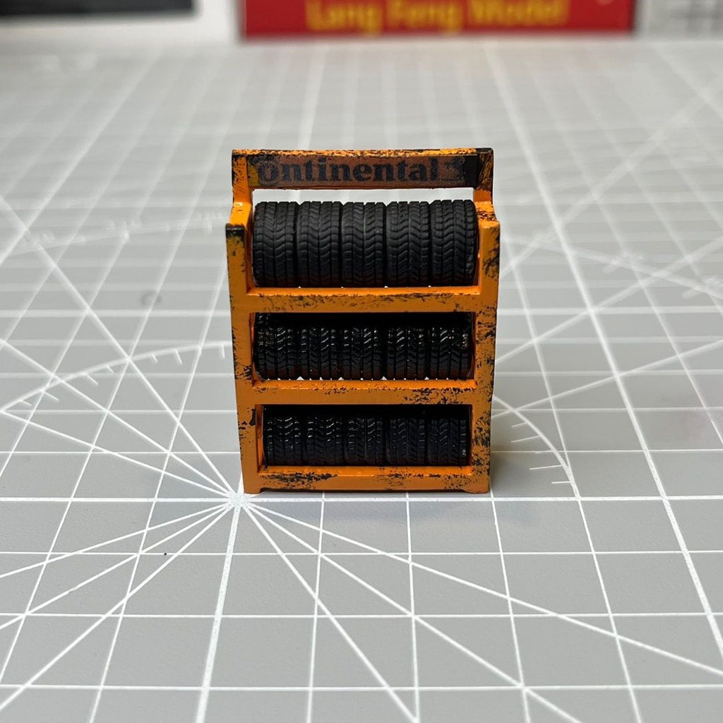 1:64 Michelin/Continental/Firelli Tire Rack for Diorama House