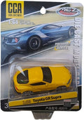 CCA 1:64 Toyota GR Supra Yellow Diecast Model Car Blister Pack