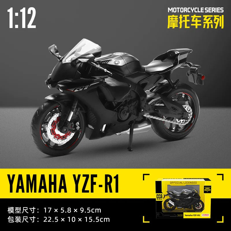 CCA 1:12 YAMAHA YZF-R1 Black Official Licensed Diecast Model Bike