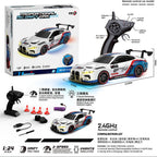 BMW M4 4WD RC Drift Car With Tires & Traffic Cones