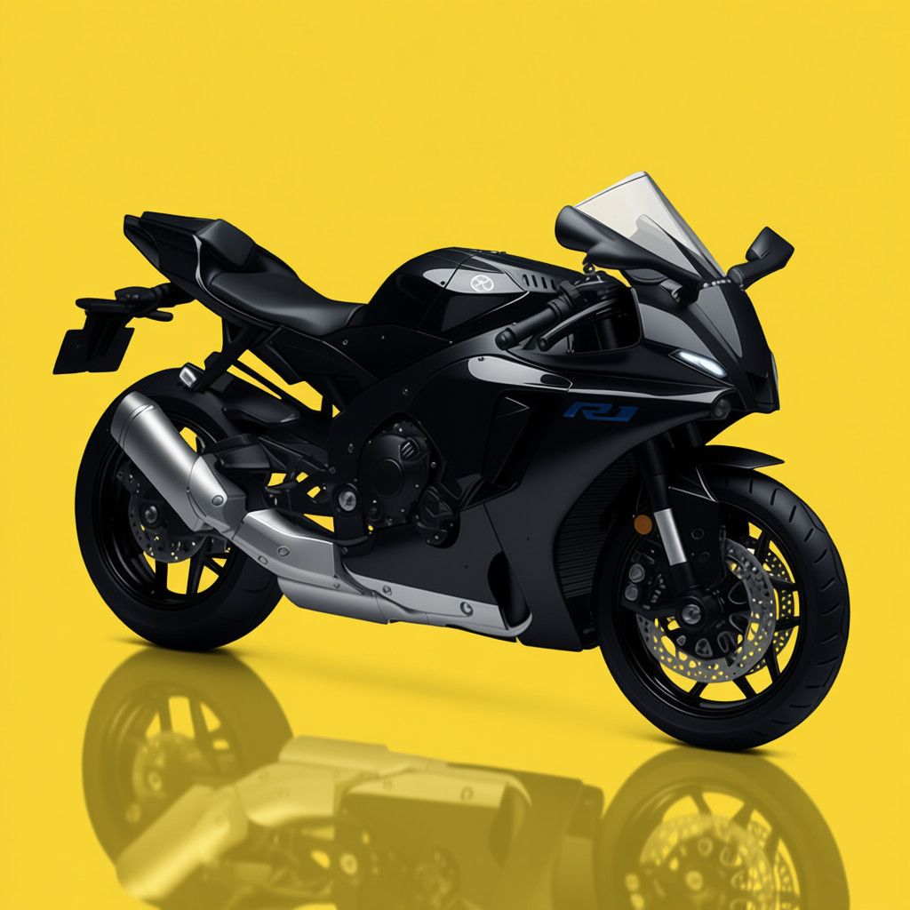 Yamaha R1 Diecast Model Bike Black