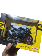 YAMAHA YZF-R1 Black Official Licensed Diecast Model Bike