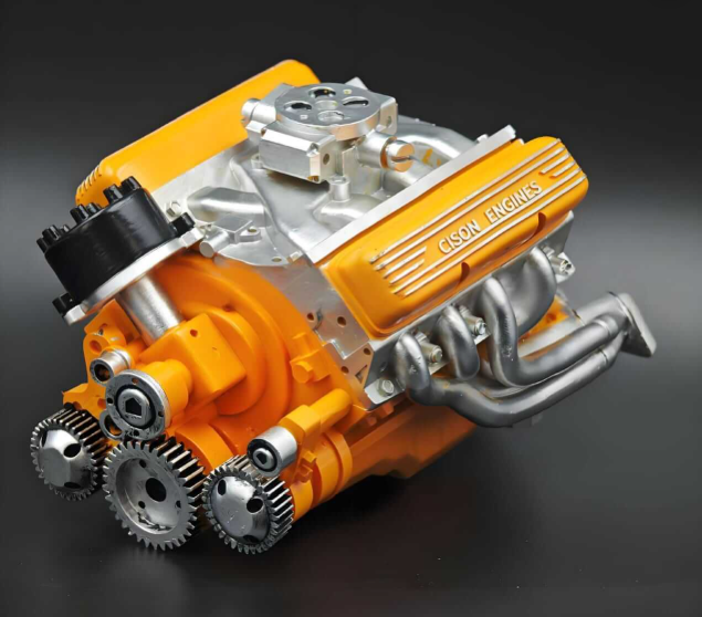 V8 Engine Diecast 10.2 X 10.5 X 14Cm Apprx
